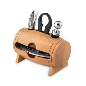 MINI TONNEAU EN BOIS AVEC 4 ACCESSOIRES BOTA