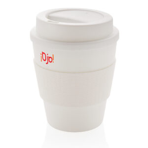 MUG 350ML EN PP RECYCLABLE AVEC COUVERCLE