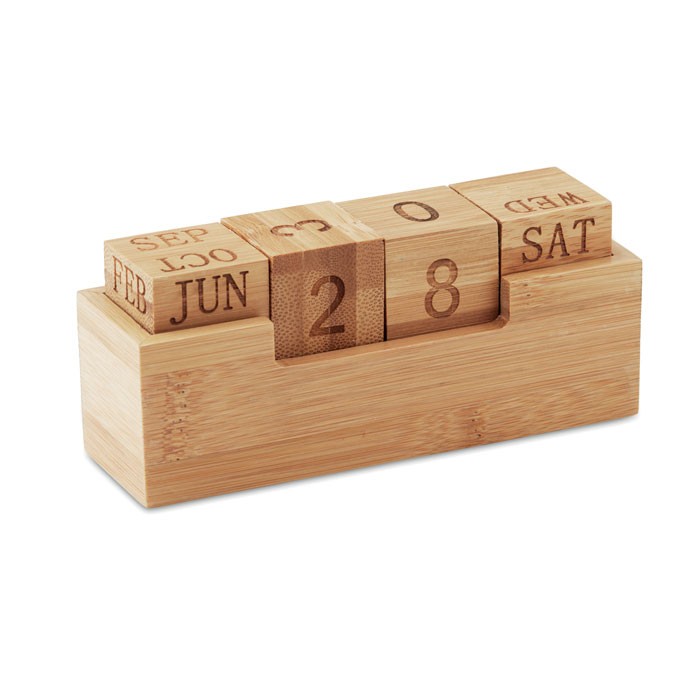 CALENDRIER PERPETUEL DE BUREAU BAMBOU KARENDA