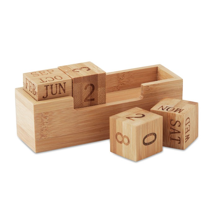 CALENDRIER PERPETUEL DE BUREAU BAMBOU KARENDA