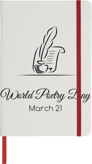 CARNET A5 BLANC AVEC ELASTIQUE DE COULEUR SPECTRUM