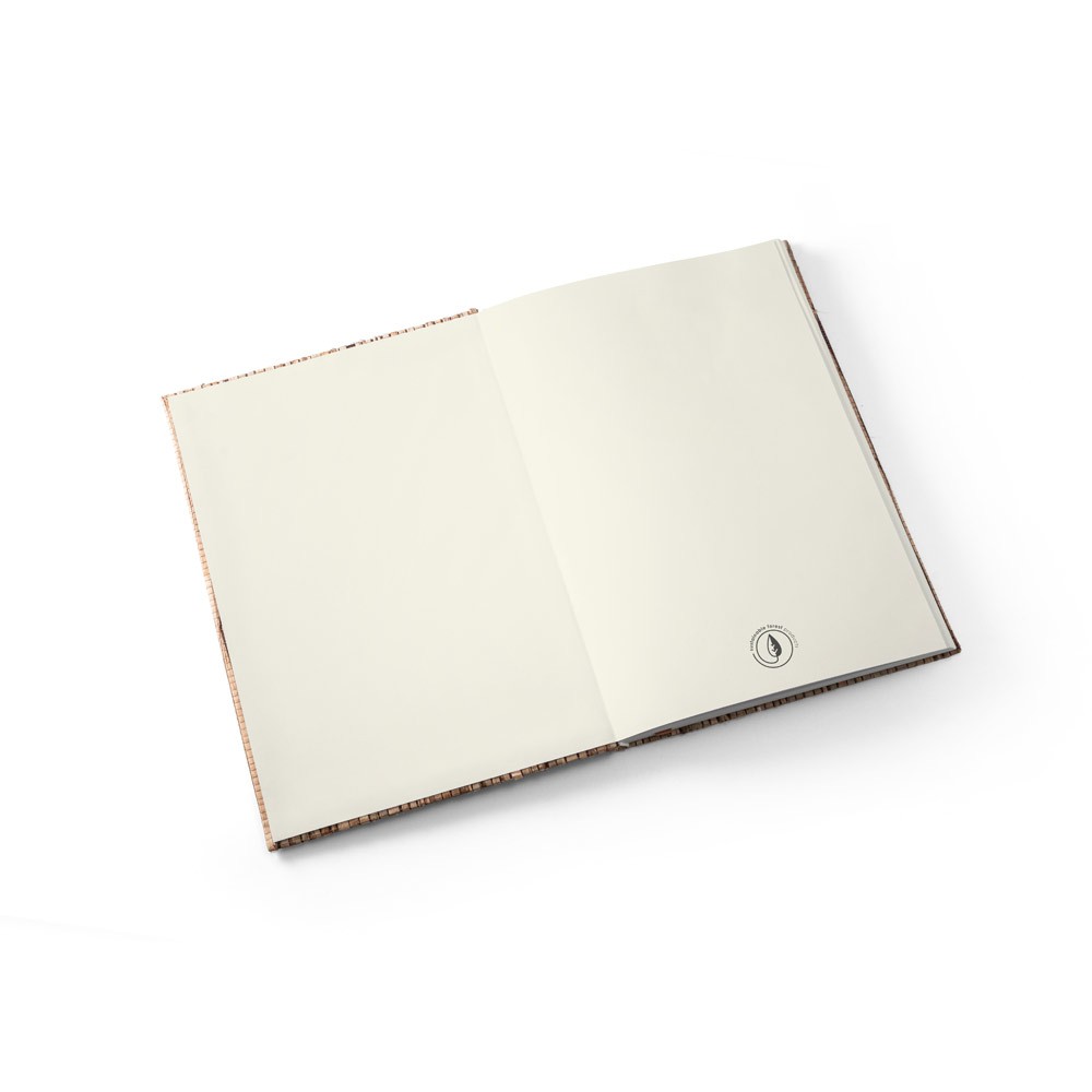 CARNET DE NOTES A5 AVEC COUVERTURE RIGIDE EN PAILLE NATURELLE NERUDA