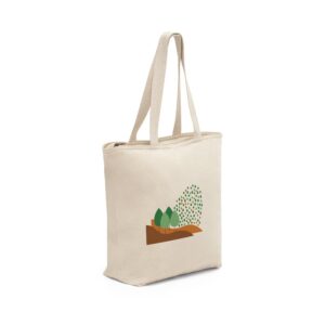 SAC SHOPPING COTON AVEC ZIPPER HACKNEY