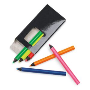 BOITE DE 6 CRAYONS DE COULEUR FLUO MEMLING