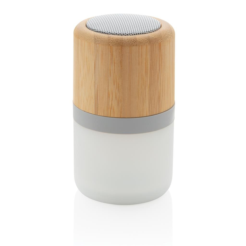 ENCEINTE 3W BT5.0 EN BAMBOU AVEC LUMIERE D'AMBIANCE