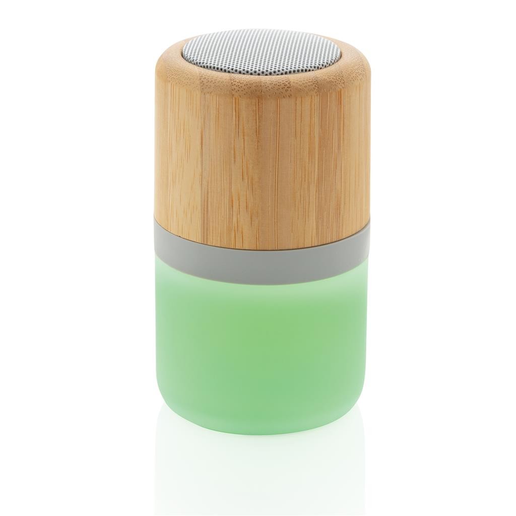 ENCEINTE 3W BT5.0 EN BAMBOU AVEC LUMIERE D'AMBIANCE