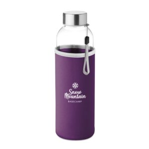 BOUTEILLE EN VERRE 500ML AVEC HOUSSE NEOPRENE UTAH GLASS