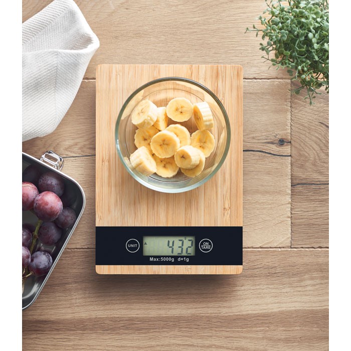 BALANCE NUMERIQUE DE CUISINE EN BAMBOU PRECISE