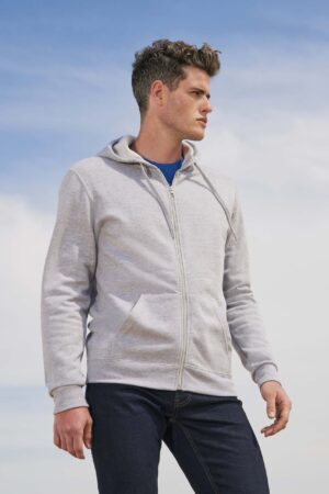 VESTE ZIPPEE A CAPUCHE UNISEX STONE