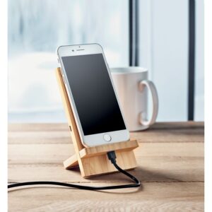 SUPPORT ET CHARGEUR SANS FIL EN BAMBOU WHIPPY PLUS