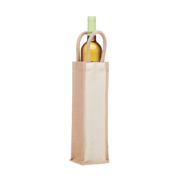 SAC 1 BOUTEILLE DE VIN EN JUTE ET TOILE CAMPO DI VINO