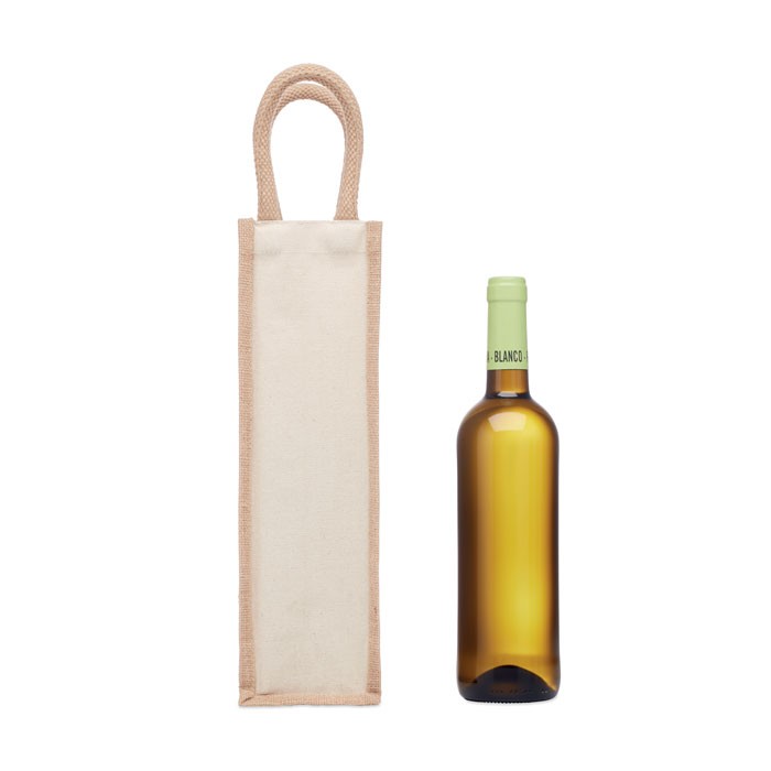 SAC 1 BOUTEILLE DE VIN EN JUTE ET TOILE CAMPO DI VINO