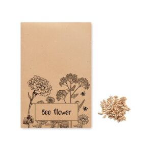 MELANGE DE GRAINES DANS UNE ENVELOPPE ARTISANALE SEEDLOPEBEE