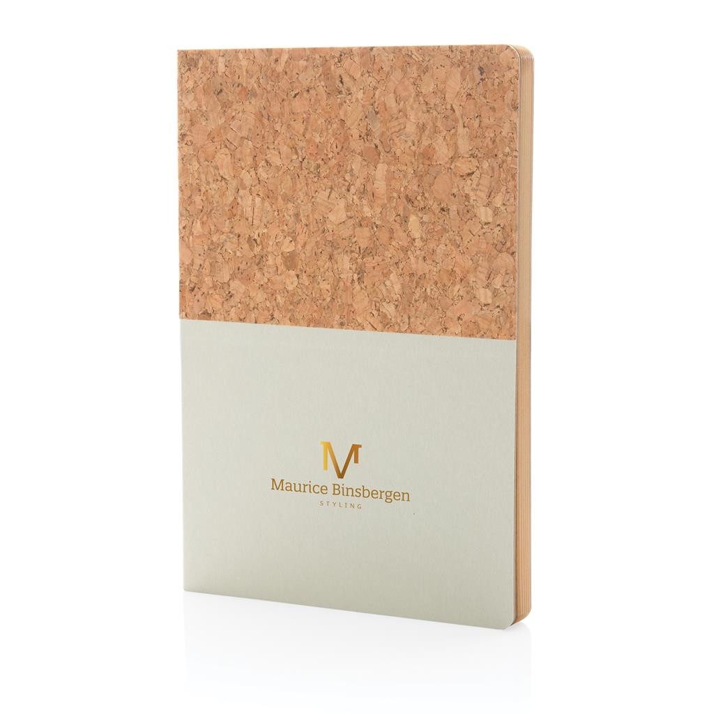 CARNET A5 A COUVERTURE EN KRAFT ET EN LIEGE