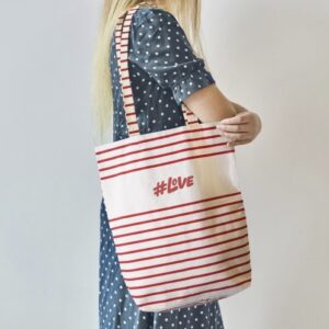SAC SHOPPING AVEC FOND EN COTON BIOBEACH