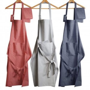 ENSEMBLE TABLIER ET TORCHON COTON BIO STRIPCOOK