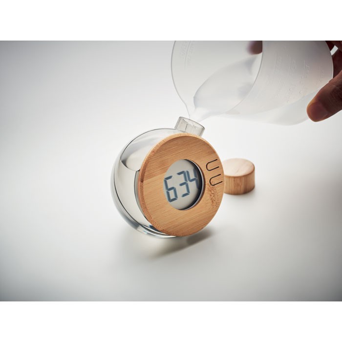 HORLOGE LCD EN BAMBOU A EAU DROPPY LUX