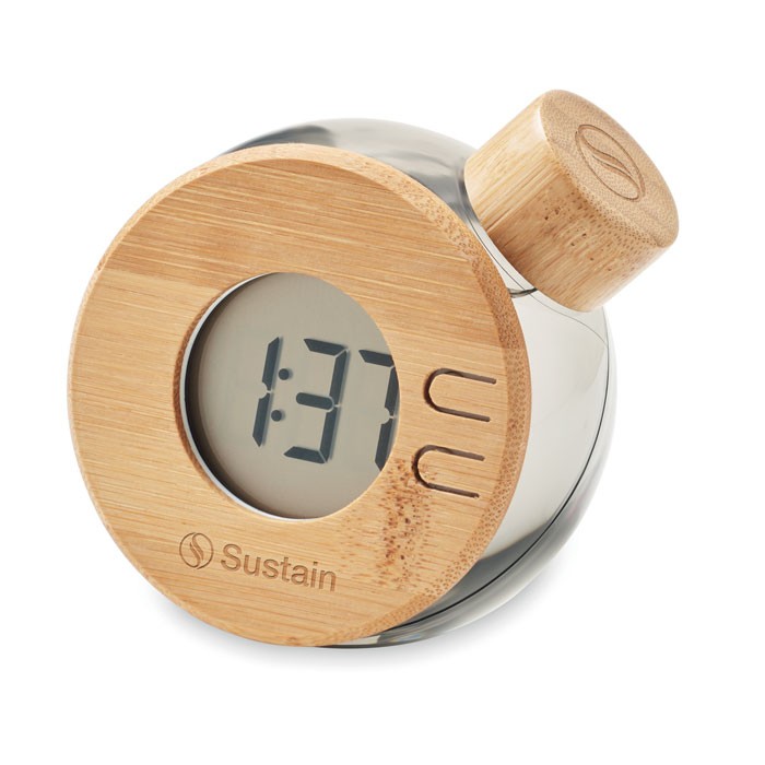 HORLOGE LCD EN BAMBOU A EAU DROPPY LUX