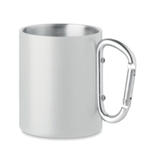 MUG 300ML EN ACIER A DOUBLE PAROI AVEC POIGNEE MOUSQUETON AROM