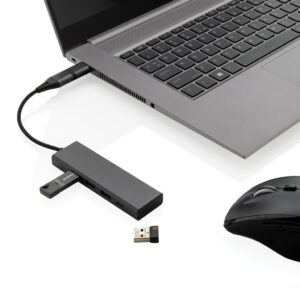 HUB AVEC 3 PORTS USB EN ALUMINIUM RECYCLE RCS TERRA