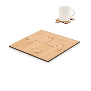 JEU DE 4 SOUS-VERRES EN BAMBOU LEPY