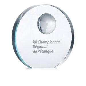 TROPHEE ROND EN VERRE MODAL