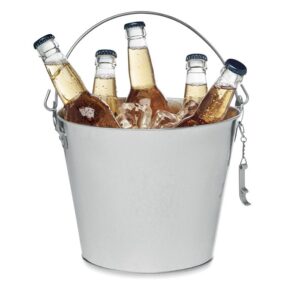 SEAU A BOUTEILLE EN METAL AVEC DECAPSULEUR BUCKY
