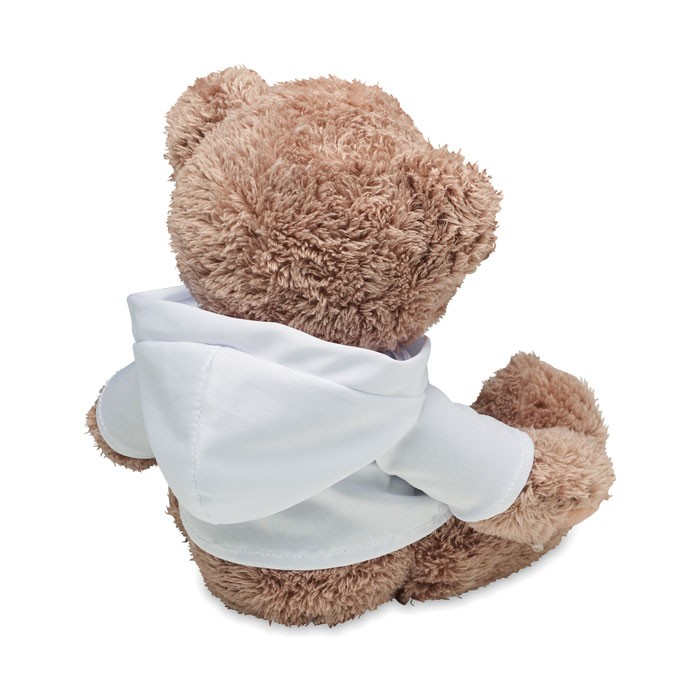 GRAND OURS EN PELUCHE AVEC SWEAT A CAPUCHE JOHN