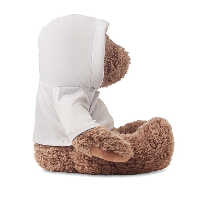 GRAND OURS EN PELUCHE AVEC SWEAT A CAPUCHE JOHN