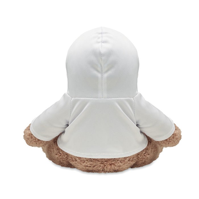 GRAND OURS EN PELUCHE AVEC SWEAT A CAPUCHE JOHN