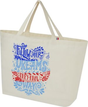 SAC SHOPPING CANNES EN TISSU RECYCLE 200GR
