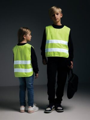 GILET HAUTE VISIBILITE DE SIGNALISATION EN RPET GRS 7-12 ANS