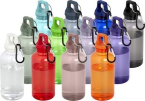 BOUTEILLE 400ML EN PLASTIQUE RECYCLE RCS AVEC MOUSQUETON OREGON