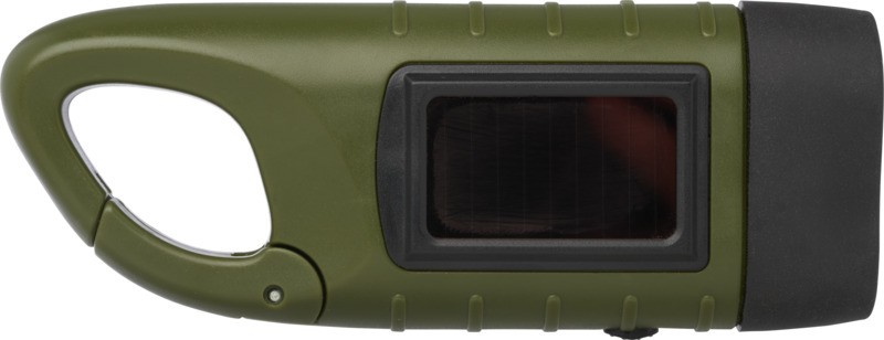 LAMPE DE POCHE DYNAMO SOLAIRE AVEC MOUSQUETON HELIOS