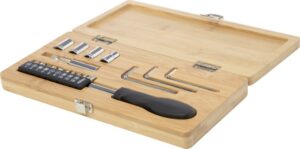 ENSEMBLE DE 19 OUTILS EN BAMBOU ET PLASTIQUE RECYCLE RIVET STAC