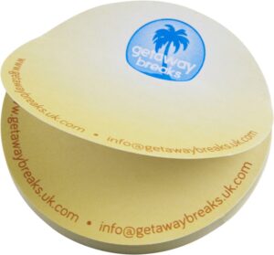 BLOC REPOSITIONNABLE RECYCLE STICKY-MATE ® EN FORME DE CERCLE