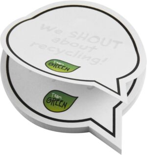 BLOC REPOSITIONNABLE RECYCLE STICKY MATE® EN FORME DE BULLE