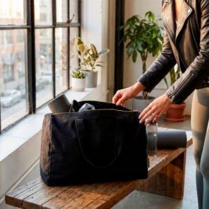 SET SAC DE VOYAGE ET TROUSSE COTON BIO COMBIO