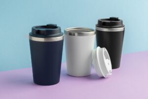 MUG 350ML A DOUBLE PAROI EN PP RECYCLE RCS JAVA