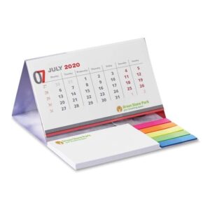 CALENDRIER DE BUREAU AVEC COUVERTURE SOUPLE ET BLOC-NOTES