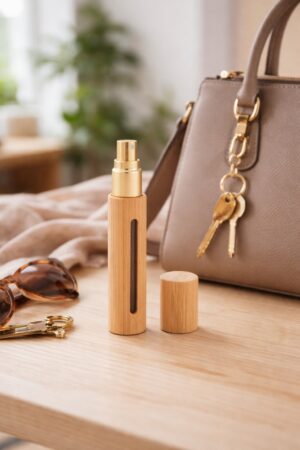 ATOMISEUR DE PARFUM RECHARGEABLE AVEC BOITIER EN BAMBOU REESE
