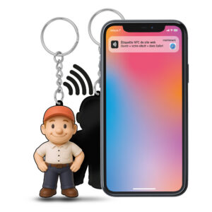 PORTE-CLÉS PVC SOUPLE 3D AVEC PUCE NFC