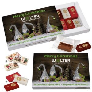 CALENDRIER DE L'AVANT EN COFFRET CADEAU AVEC 24 NAPOLITAINS CHOCOLAT