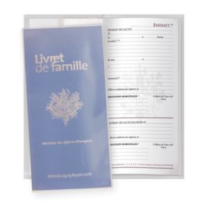 COUVERTURE LIVRET DE FAMILLE TRANSPARENT