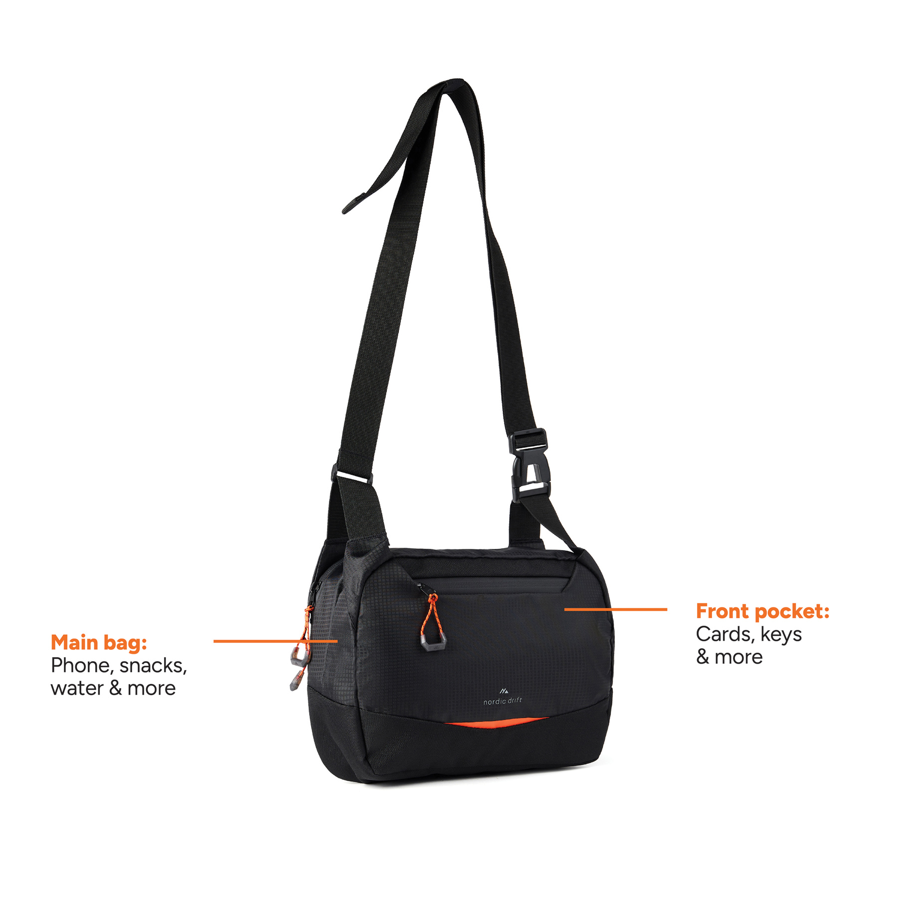 SAC A BANDOULIERE 4L EN RCS NORDIC DRIFT TRAIL – Image 2