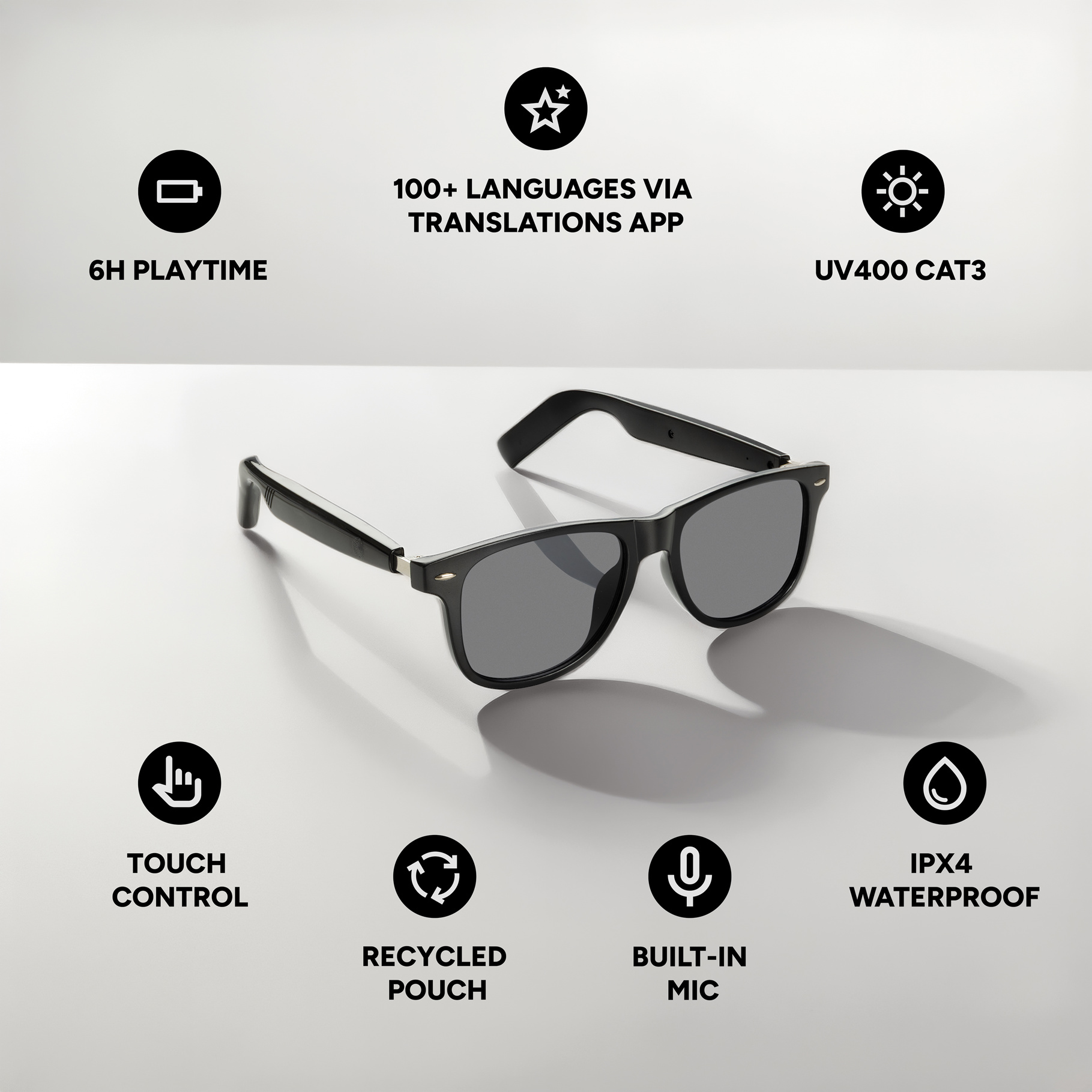 LUNETTES AUDIO DOTEES DE L'IA AVEC FONCTION TRADUCTION MIRO – Image 6