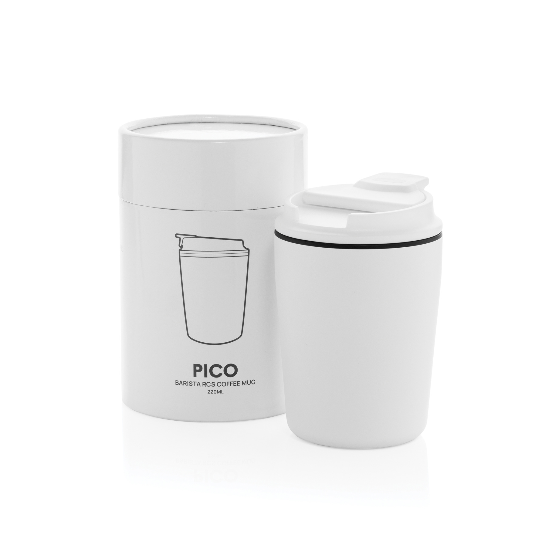 TASSE A CAFE 220ML DANS UNE BOITE CYLINDRIQUE PICO BARISTA – Image 3