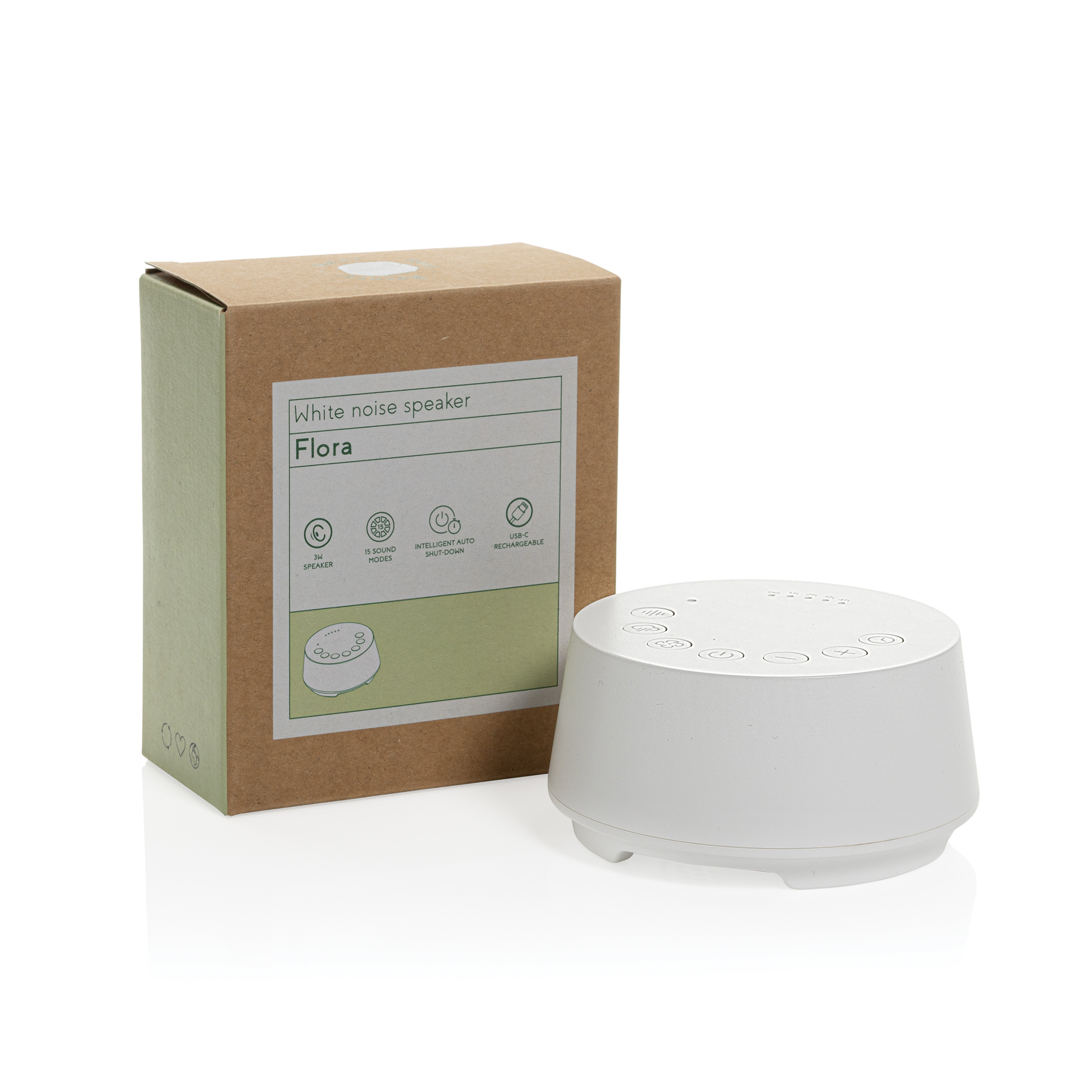 ENCEINTE A BRUIT BLANC EN PLASTIQUE RECYCLE RCS FLORA – Image 2