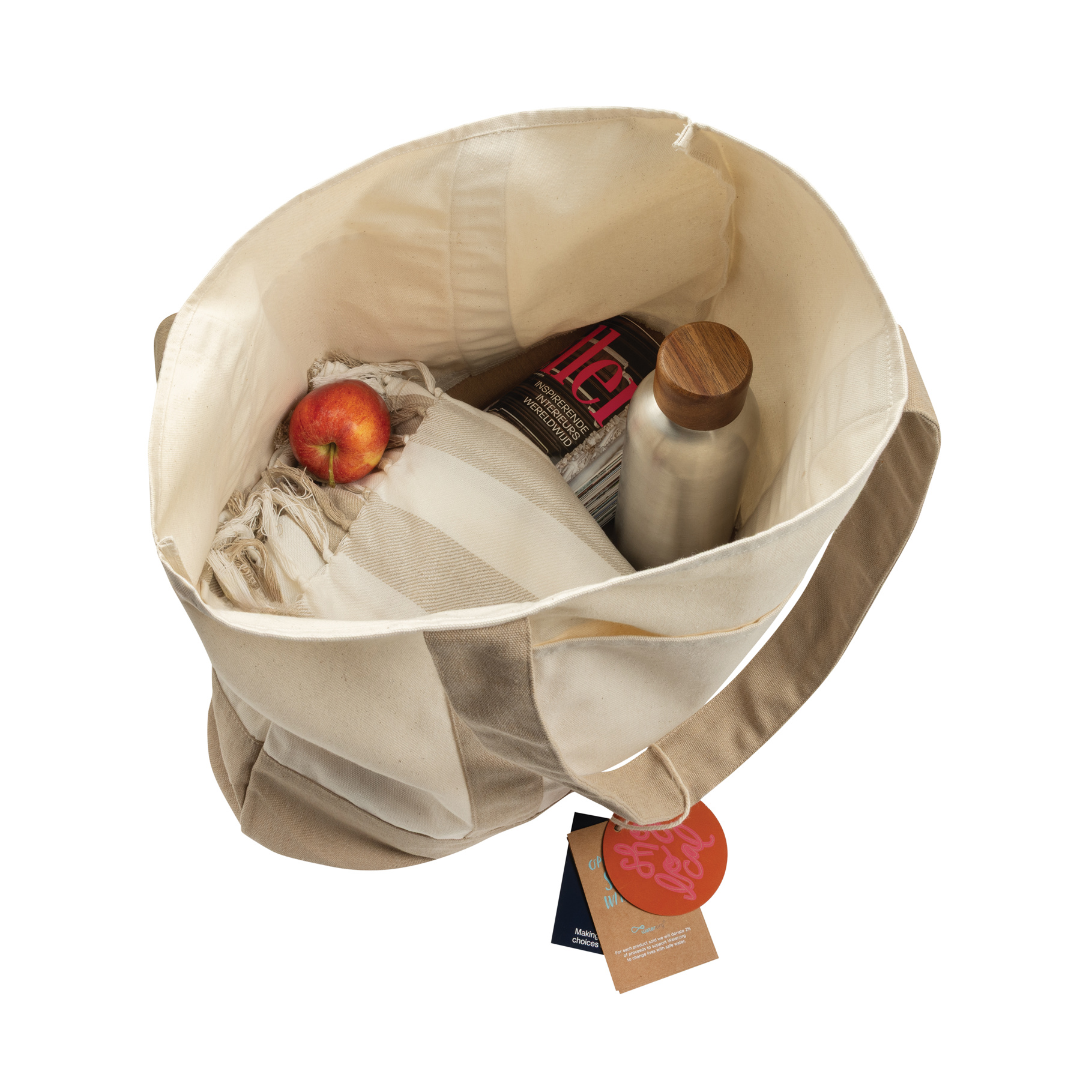 SAC CABAS 350GR EN COTON RECYCLE AWARE™ SHOP LOCAL – Image 4