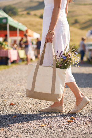 SAC CABAS 350GR EN COTON RECYCLE AWARE™ SHOP LOCAL